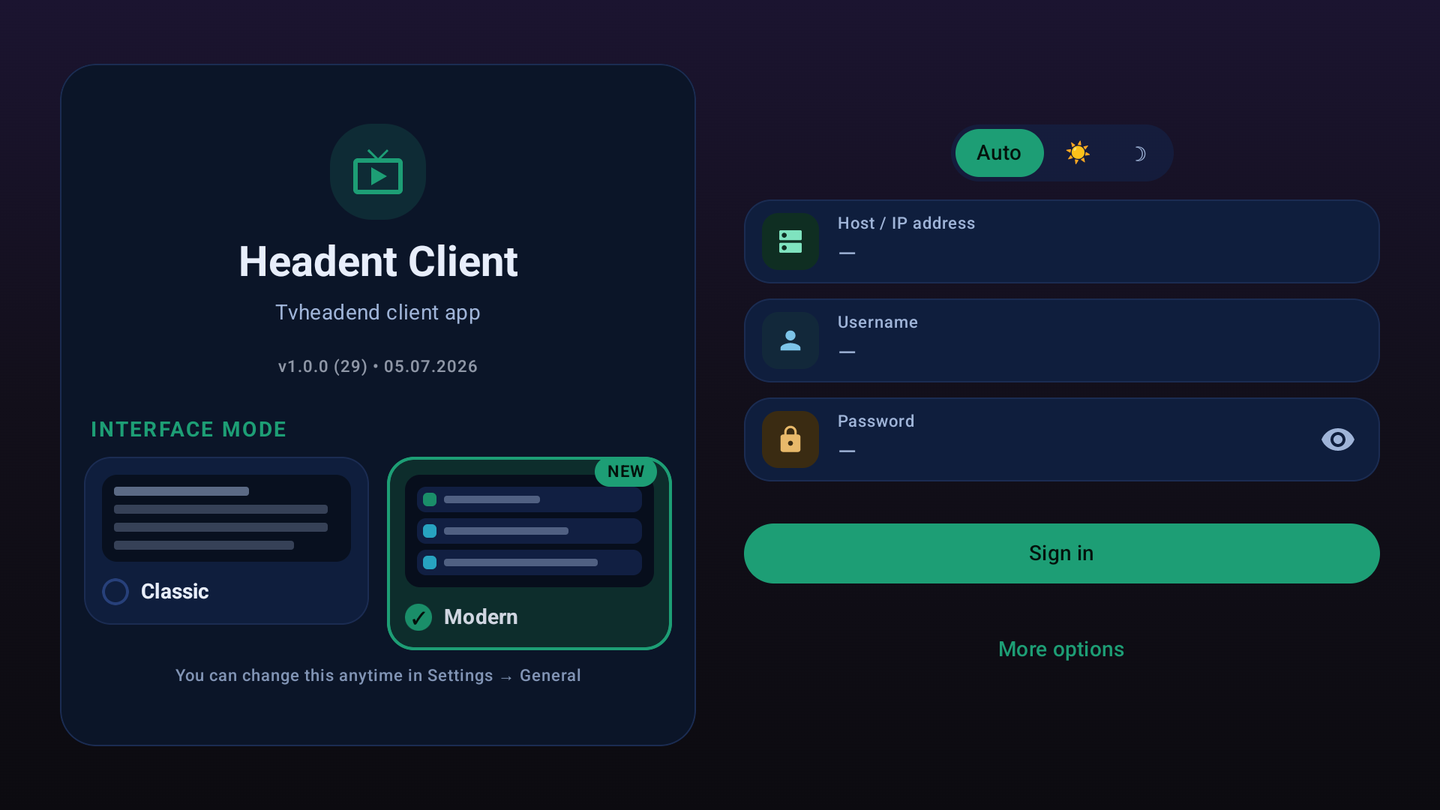 Headent Client — sign in