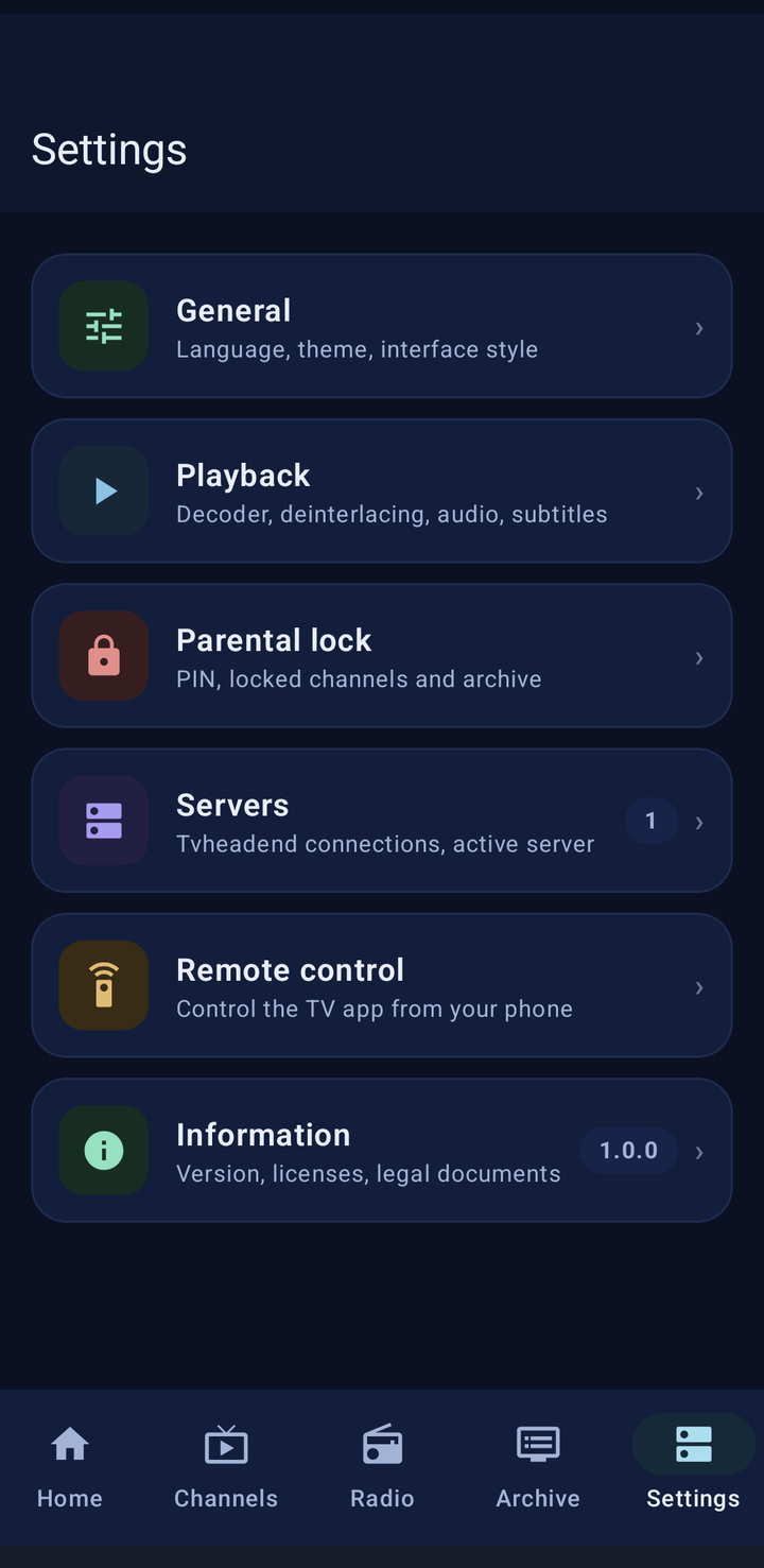 Headent Client — phone settings