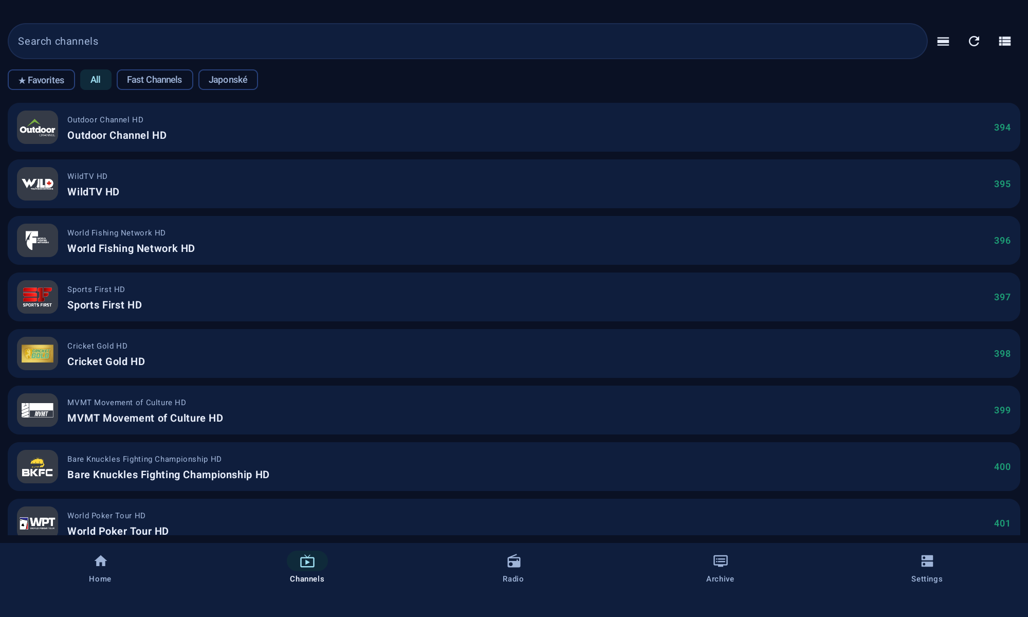 Headent Client — tablet channels